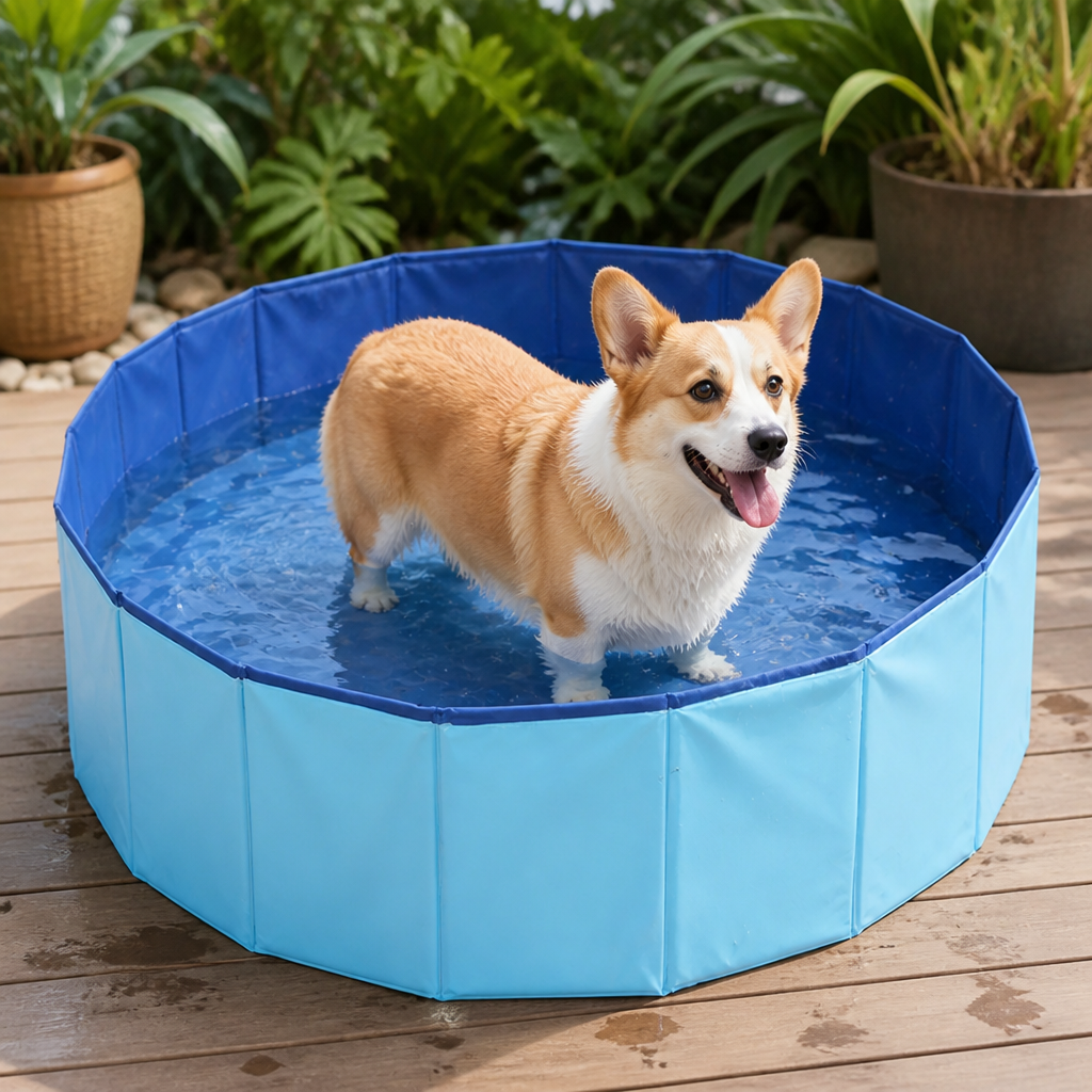 DogBedHouse Foldable & Portable Pet Bathtub (For Small-to-Medium Pets)