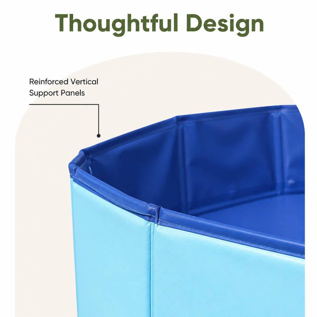 DogBedHouse Foldable & Portable Pet Bathtub (For Small-to-Medium Pets)