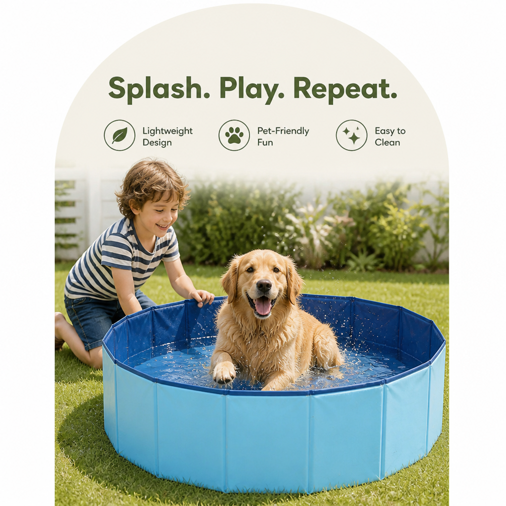 DogBedHouse Foldable & Portable Pet Bathtub (For Small-to-Medium Pets)