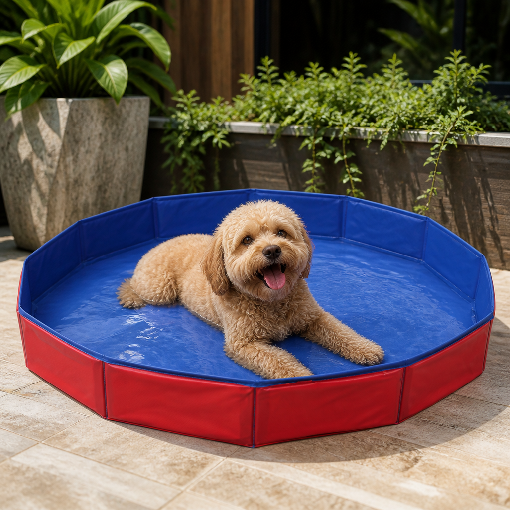DogBedHouse Foldable & Portable Pet Bathtub (For Small-to-Medium Pets)