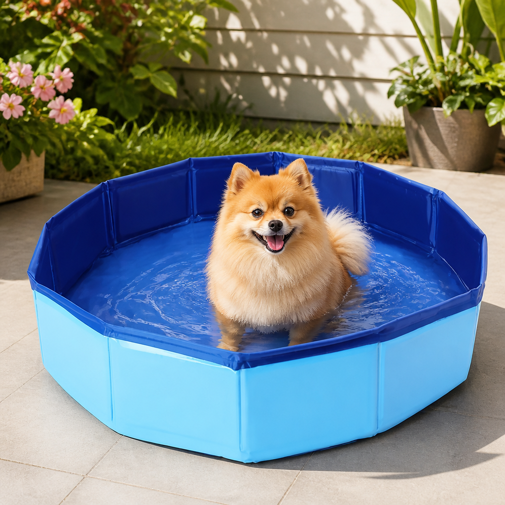 DogBedHouse Foldable & Portable Pet Bathtub (For Small-to-Medium Pets)