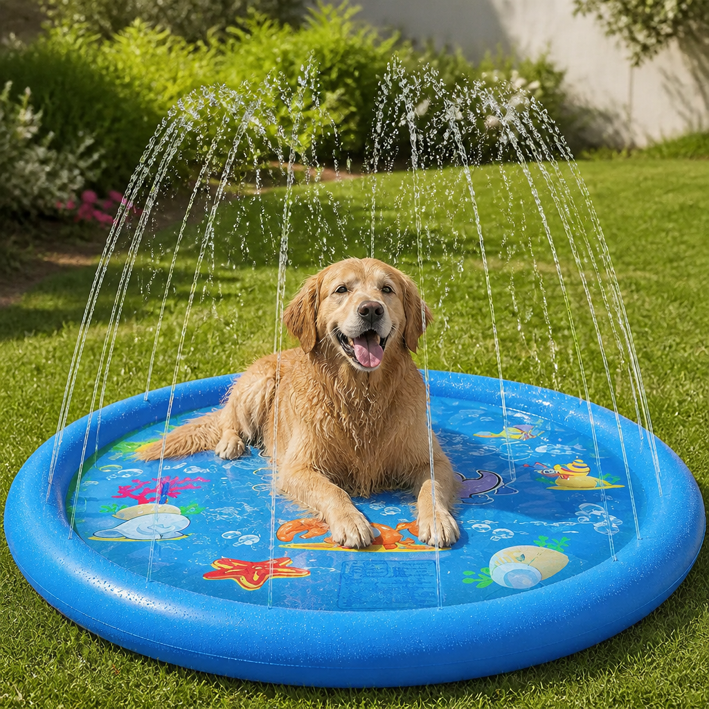 DogBedHouse Foldable & Quick-Drain Splash Pad