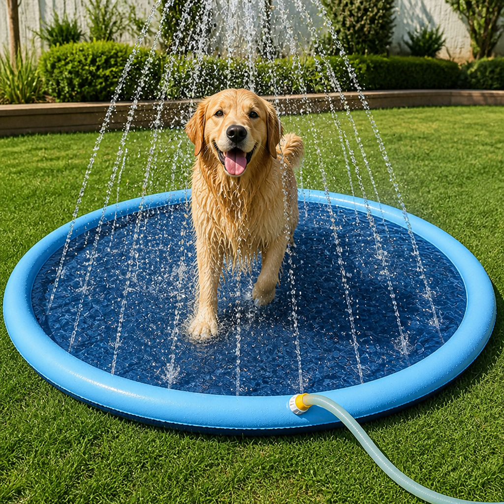 DogBedHouse Foldable & Quick-Drain Splash Pad