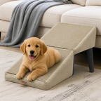 DogBedHouse Foldable Scratch-Resistant Wood Pet Ramp (Slip-Resistant Surface)