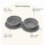 DogBedHouse Foldable Silicone Anti-Slip Travel Bowl