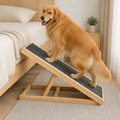 DogBedHouse Foldable Solid Wood & Non-Slip Pet Ramp