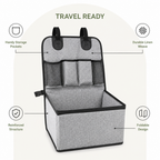 DogBedHouse Foldable & Stable Linen Fabric Car Booster Seat (Front Seat)