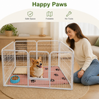 DogBedHouse Foldable Stainless Steel Dog Playpen (6-Panel)