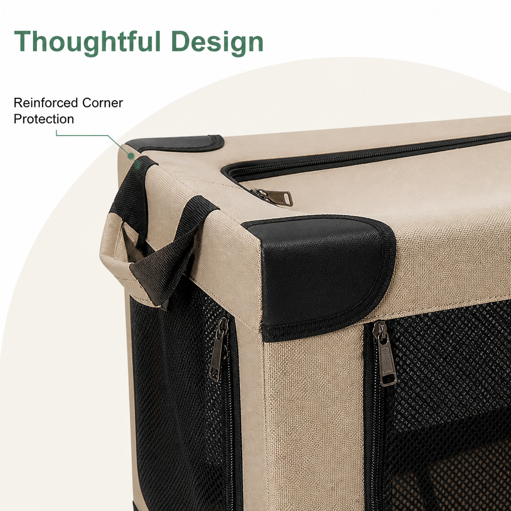 DogBedHouse Foldable & Ventilated Car Kennel (Small)