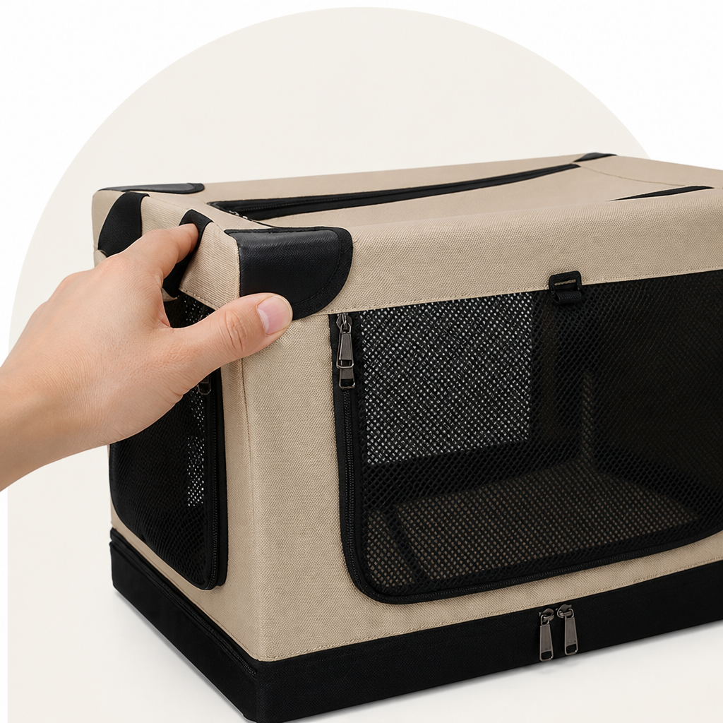 DogBedHouse Foldable & Ventilated Car Kennel (Small)