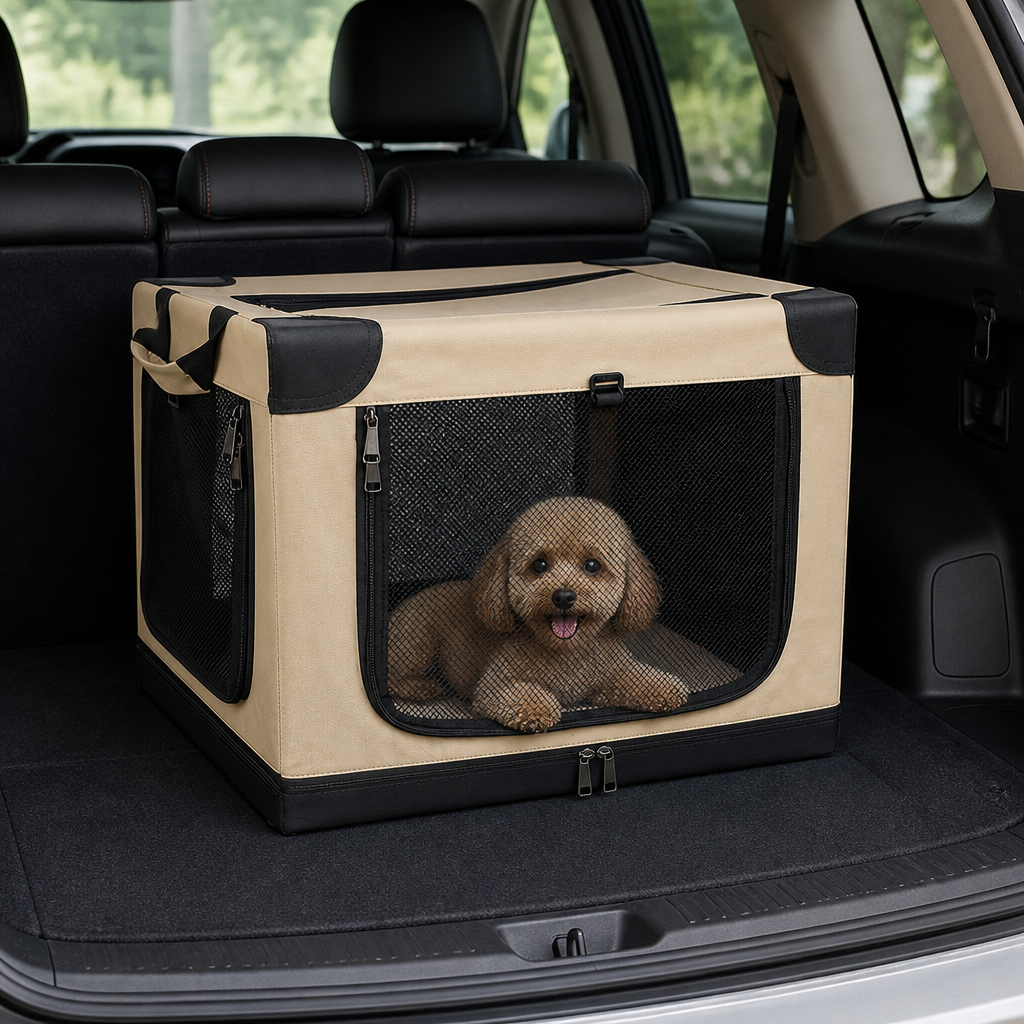 DogBedHouse Foldable & Ventilated Car Kennel (Small)