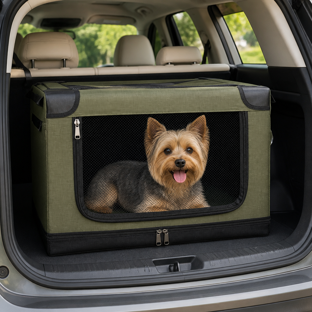 DogBedHouse Foldable & Ventilated Car Kennel (Small)