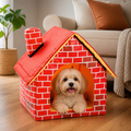 DogBedHouse Foldable Warm Plush Pet House
