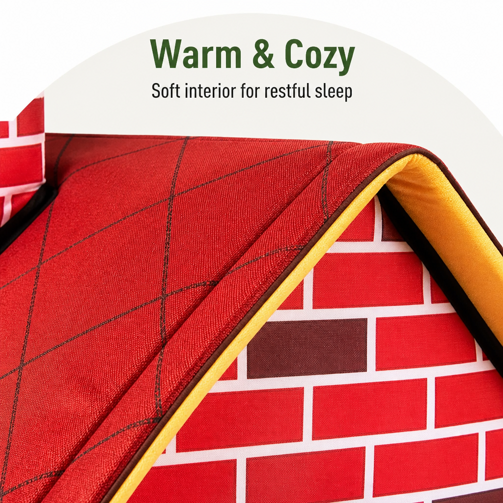 DogBedHouse Foldable Warm Plush Pet House