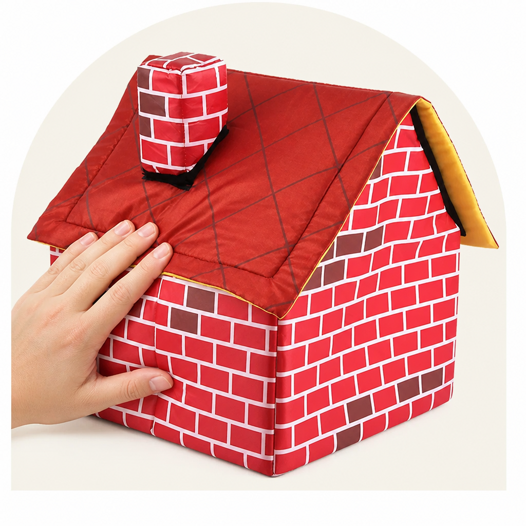 DogBedHouse Foldable Warm Plush Pet House