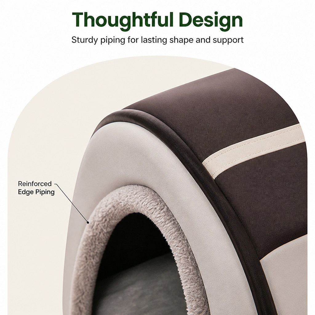 DogBedHouse Foldable & Washable Enclosed Dog Bed (Removable Nest)