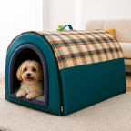 DogBedHouse Foldable & Washable Enclosed Dog Bed (Removable Nest)