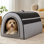 DogBedHouse Foldable & Washable Enclosed Dog Bed (Removable Nest)