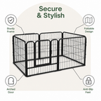 DogBedHouse Foldable Wood & Steel Pet Playpen