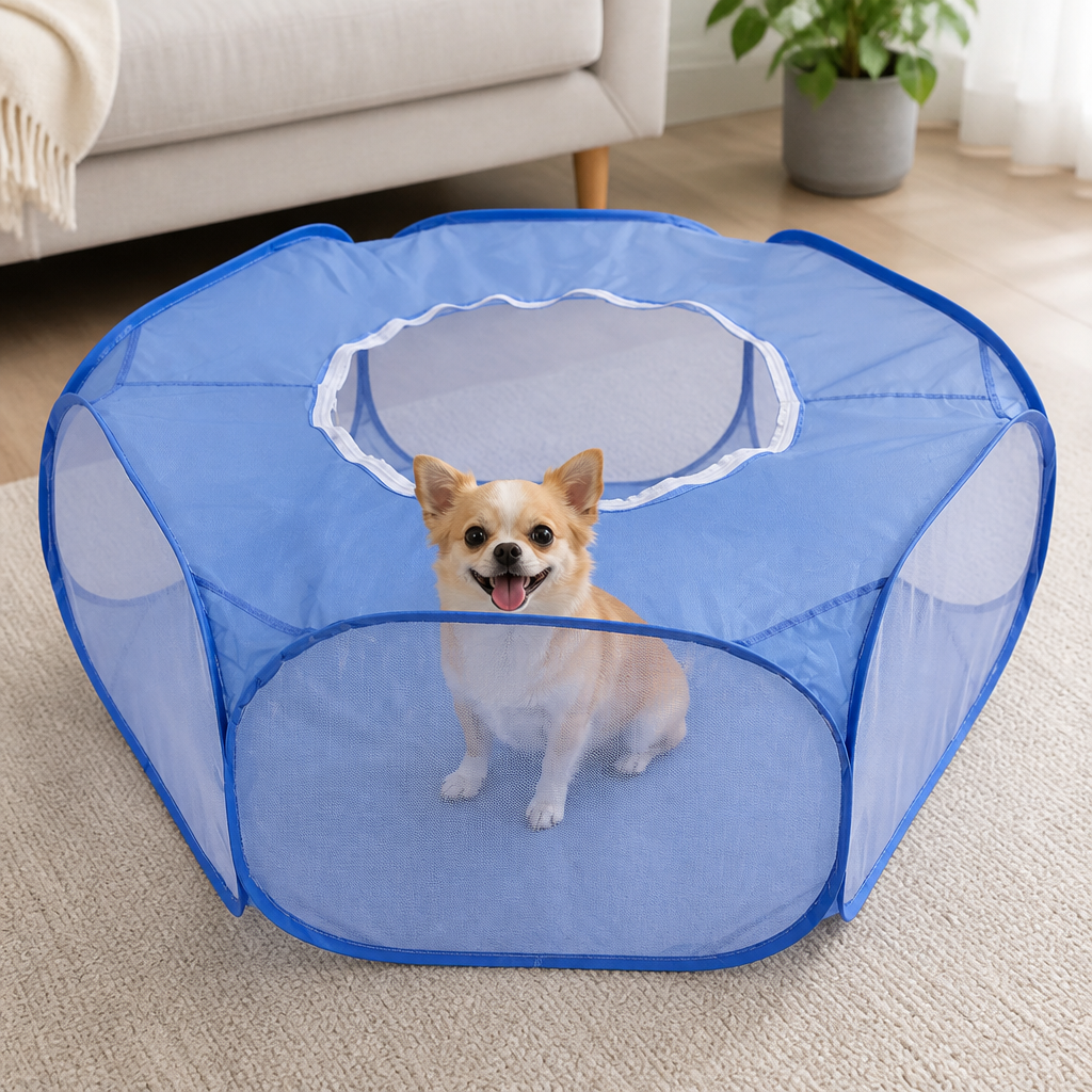 DogBedHouse Foldable Zipper Top Pet Playpen