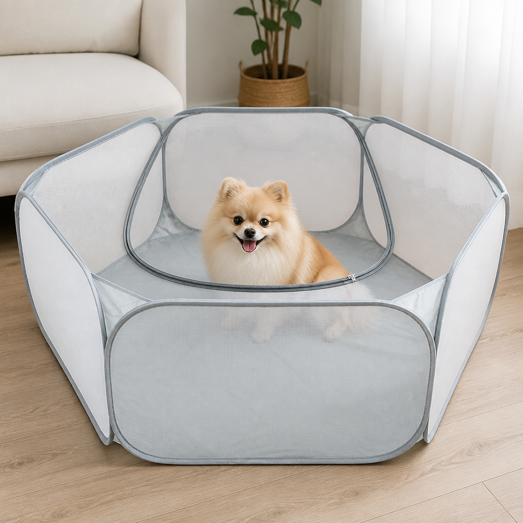 DogBedHouse Foldable Zipper Top Pet Playpen