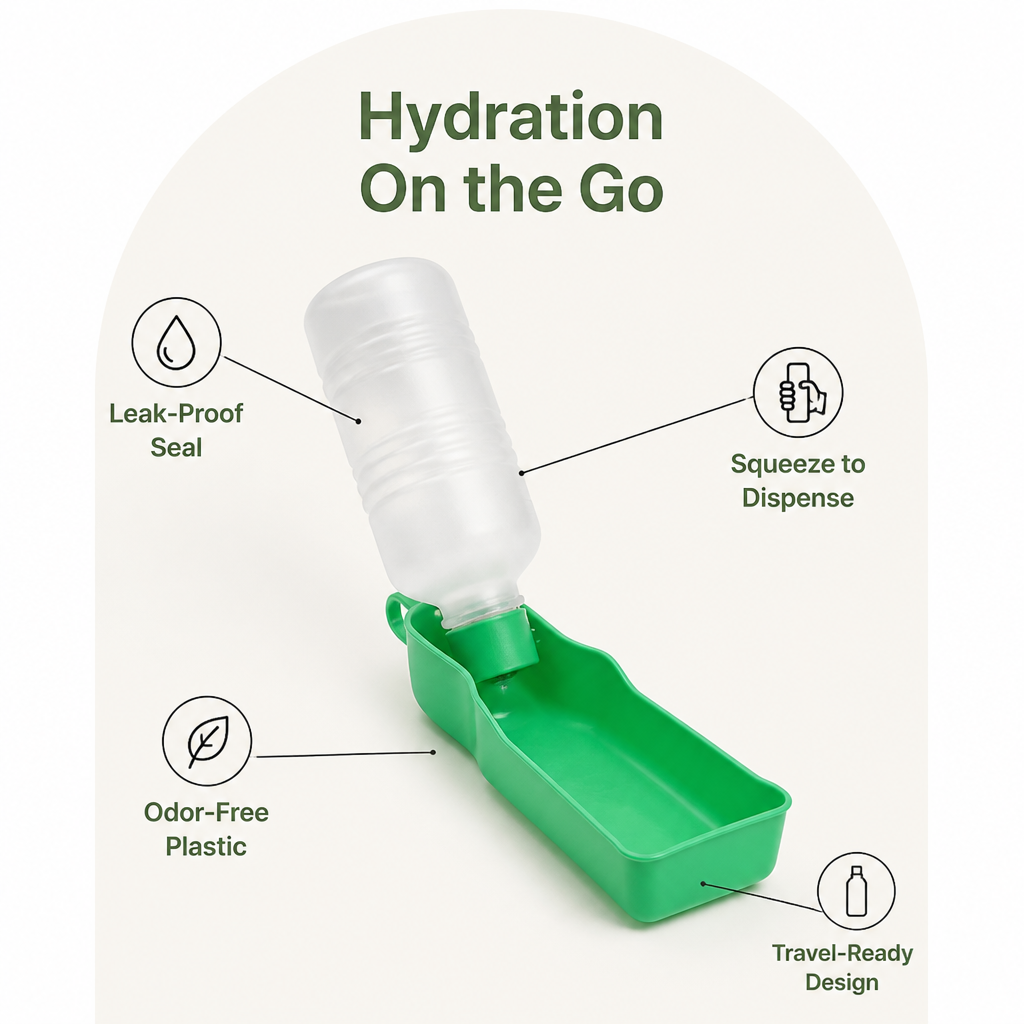 DogBedHouse Food-Grade One-Hand Dog Water Bottle