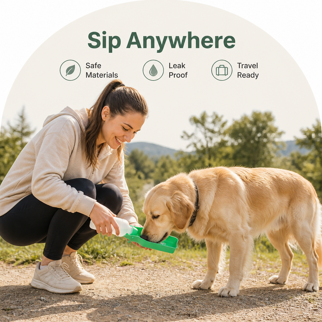 DogBedHouse Food-Grade One-Hand Dog Water Bottle