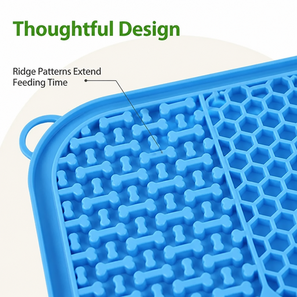 DogBedHouse Food-Grade Silicone & Strong Suction Slow Feeder Mat (64 Suction Cups)