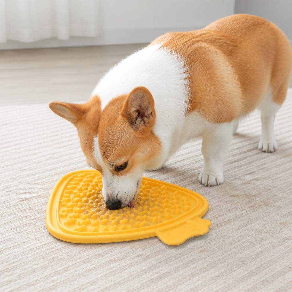 DogBedHouse Food-Grade Silicone Suction-Cup Licking Mat (4-Section)