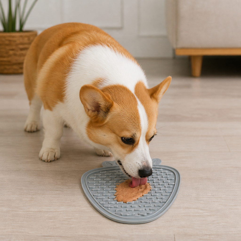 DogBedHouse Food-Grade Silicone Suction-Cup Licking Mat (4-Section)