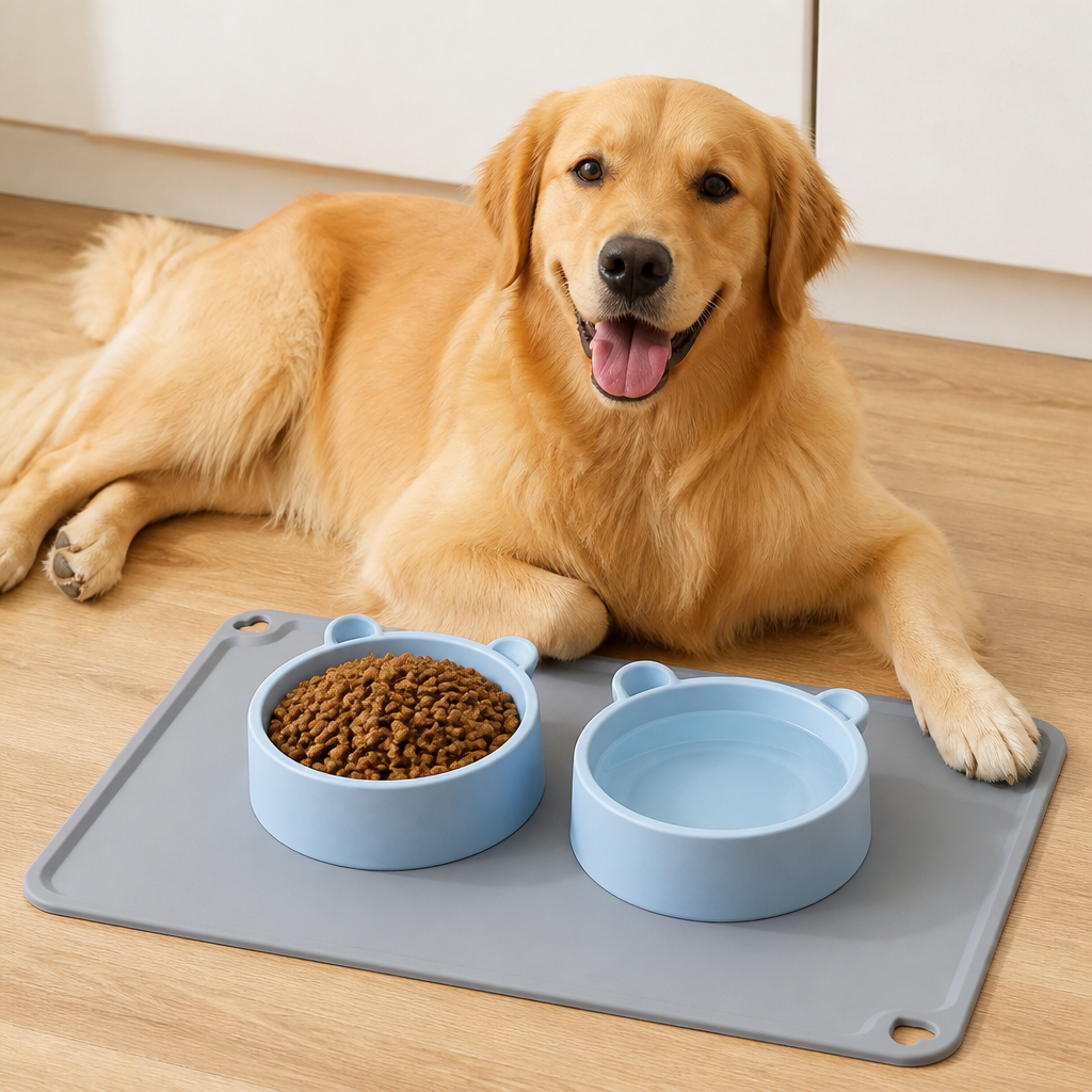 DogBedHouse Food-Grade Silicone Waterproof & Non-Slip Feeding Mat