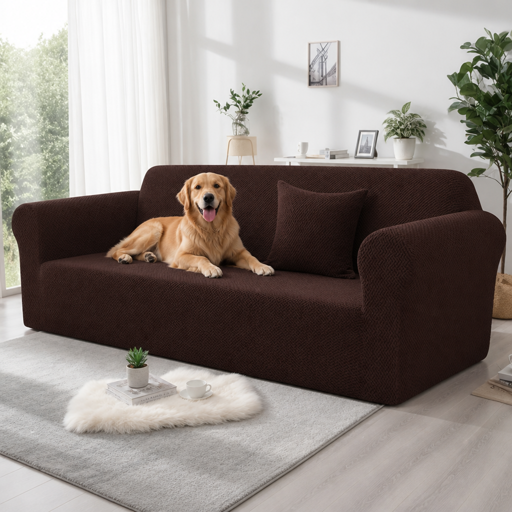 DogBedHouse Four-Way Stretch & Non-Slip Sofa Cover (Foam Rods)