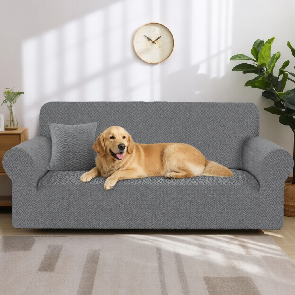 DogBedHouse Four-Way Stretch & Non-Slip Sofa Cover (Foam Rods)