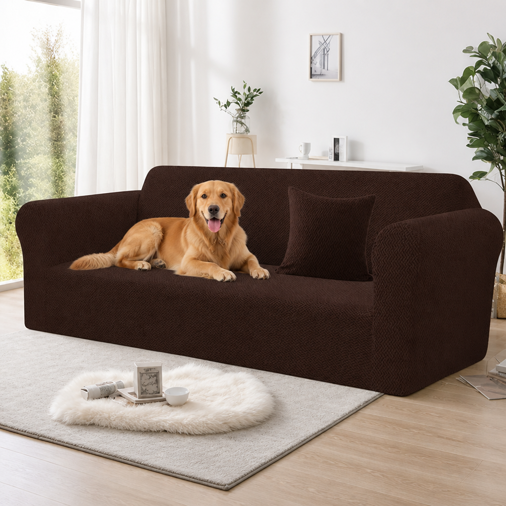 DogBedHouse Four-Way Stretch & Non-Slip Sofa Cover (T-Shaped)