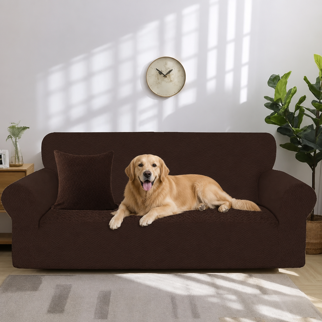 DogBedHouse Four-Way Stretch & Non-Slip Sofa Cover (T-Shaped)