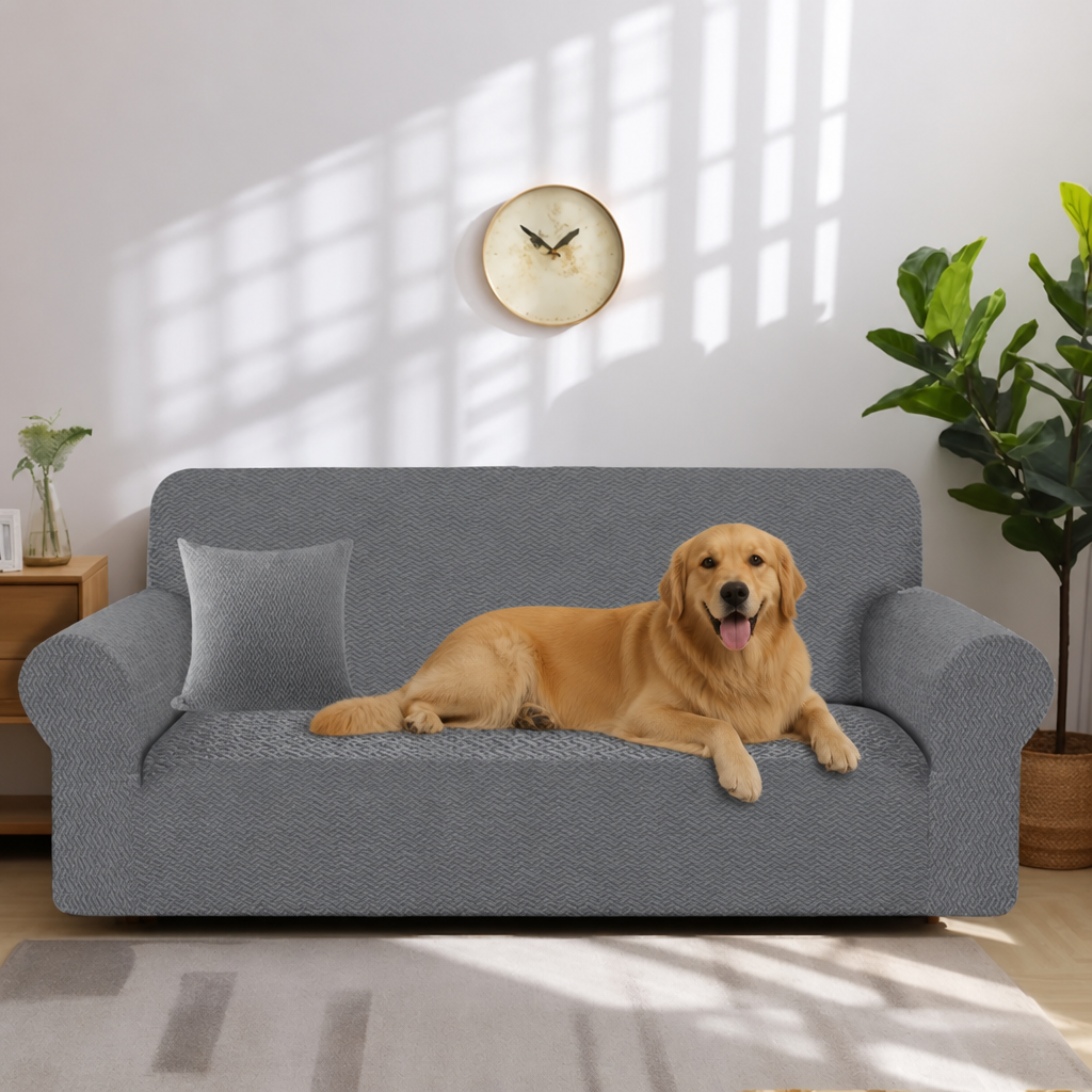 DogBedHouse Four-Way Stretch & Non-Slip Sofa Cover (T-Shaped)