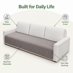 DogBedHouse Geometric Scratch & Stain-Resistant Sofa Cover (L-Shaped)