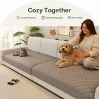 DogBedHouse Geometric Scratch & Stain-Resistant Sofa Cover (L-Shaped)
