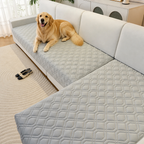 DogBedHouse Geometric Scratch & Stain-Resistant Sofa Cover (L-Shaped)