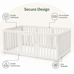 DogBedHouse HDPE Double-Suction & Secure-Buckle Indoor Playpen