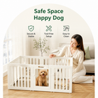 DogBedHouse HDPE Double-Suction & Secure-Buckle Indoor Playpen