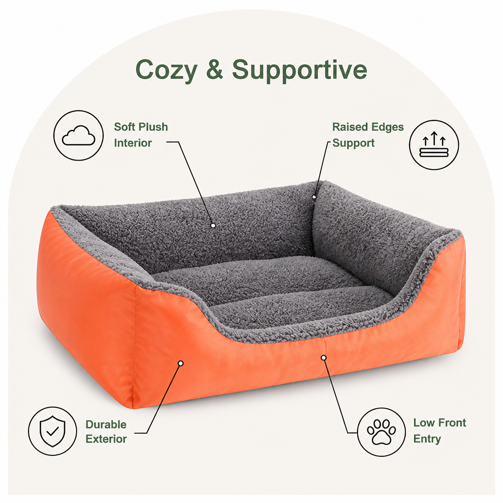 DogBedHouse Handmade Donut Plush Bolster Bed (Multiple Sizes)