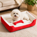 DogBedHouse Handmade Donut Plush Bolster Bed (Multiple Sizes)