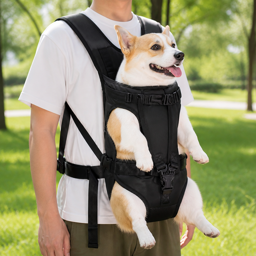 DogBedHouse Hands-Free Adjustable & Breathable Front Carrier Backpack