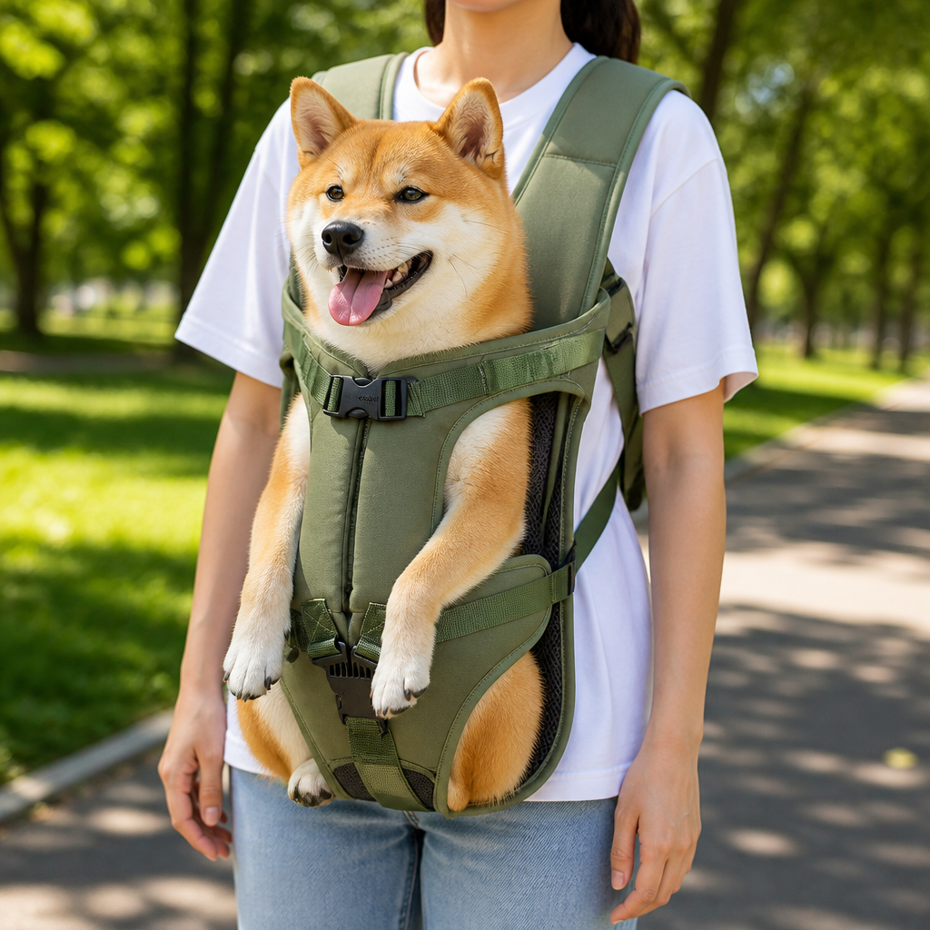 DogBedHouse Hands-Free Adjustable & Breathable Front Carrier Backpack