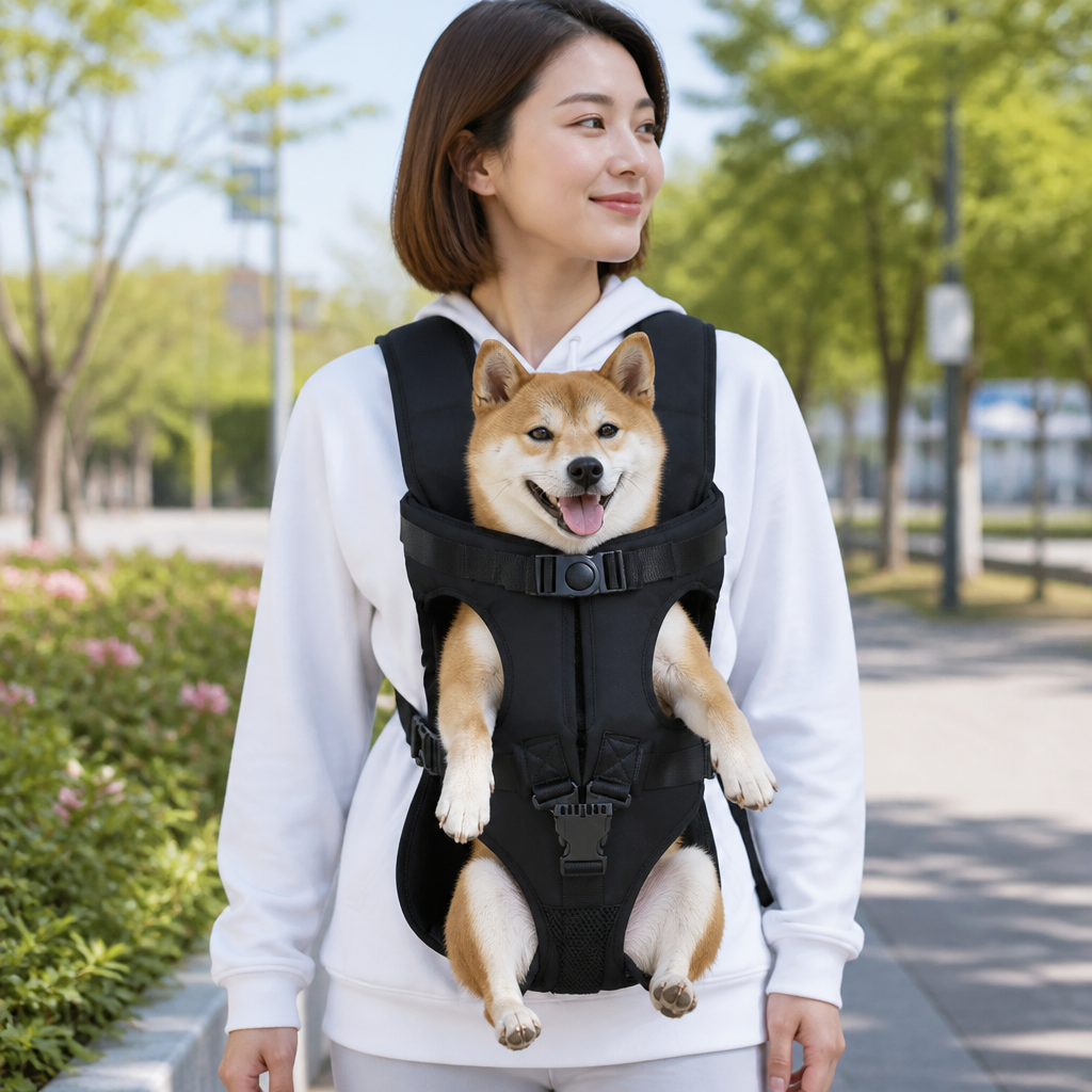 DogBedHouse Hands-Free Adjustable & Breathable Front Carrier Backpack