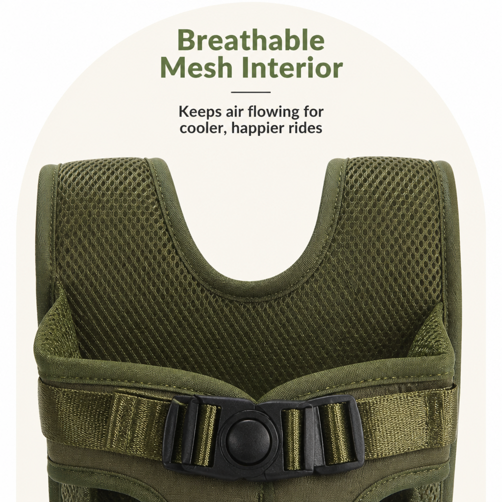 DogBedHouse Hands-Free Adjustable & Breathable Front Carrier Backpack