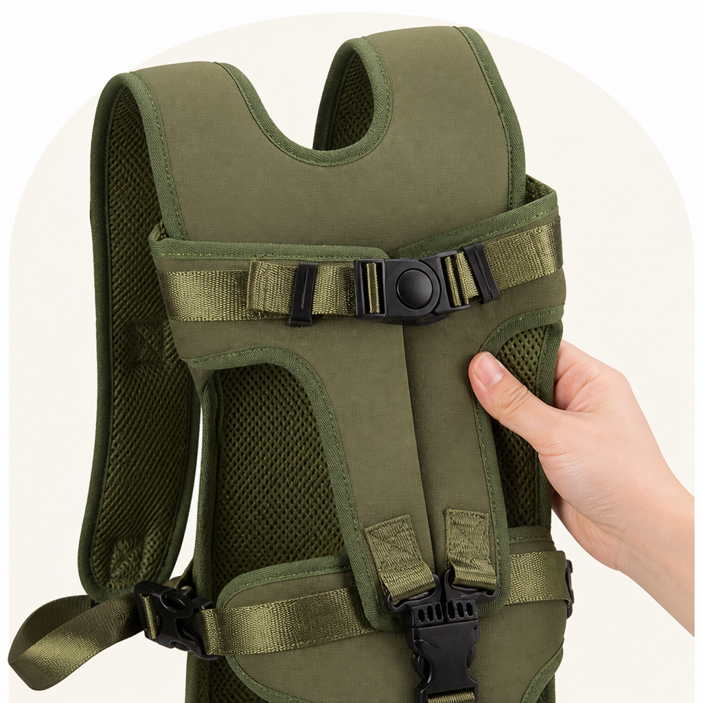 DogBedHouse Hands-Free Adjustable & Breathable Front Carrier Backpack