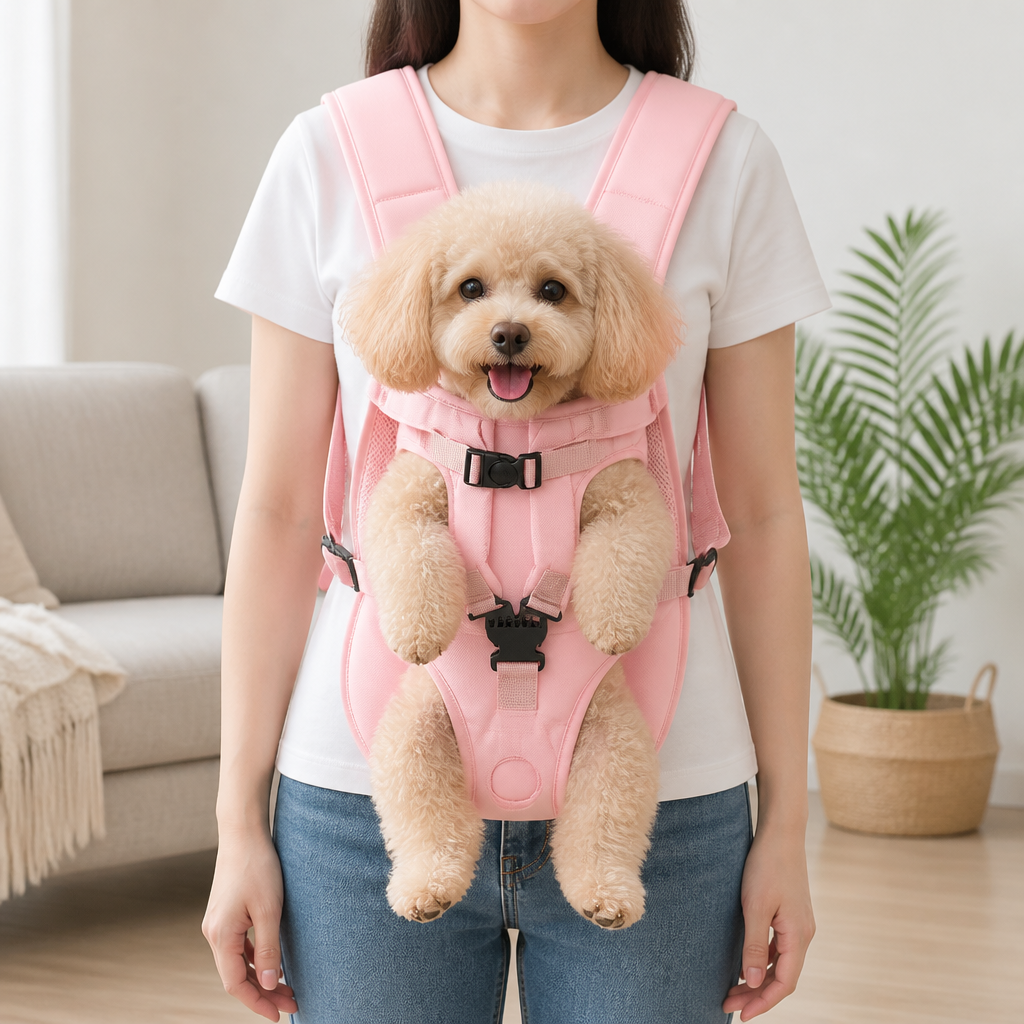 DogBedHouse Hands-Free Adjustable & Breathable Front Carrier Backpack
