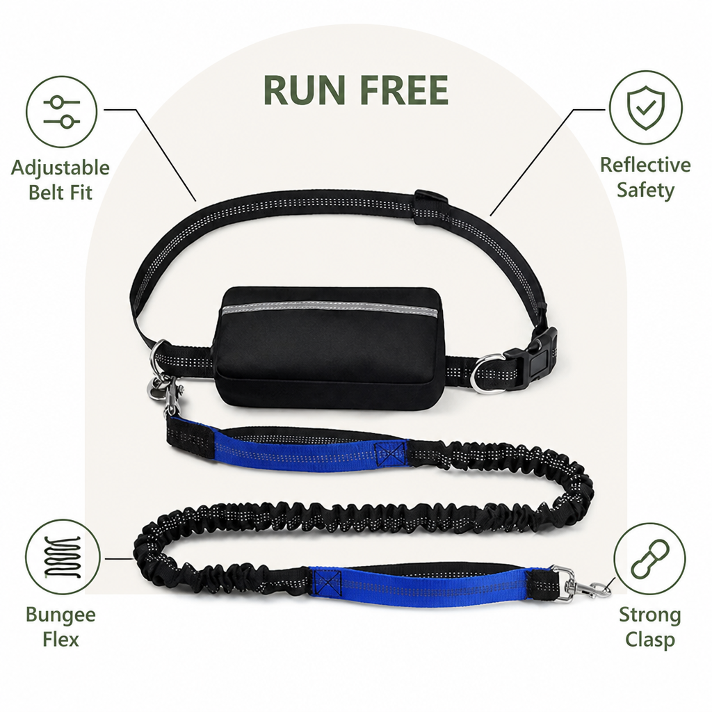 DogBedHouse Hands-Free Adjustable Waist & Chest Dog Leash